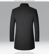 Apollo - Men's Mid Wool Collared Coat